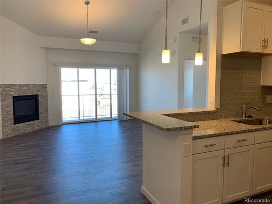 Fireplace, Interior, Pendant Lights, Wood Texture Flooring