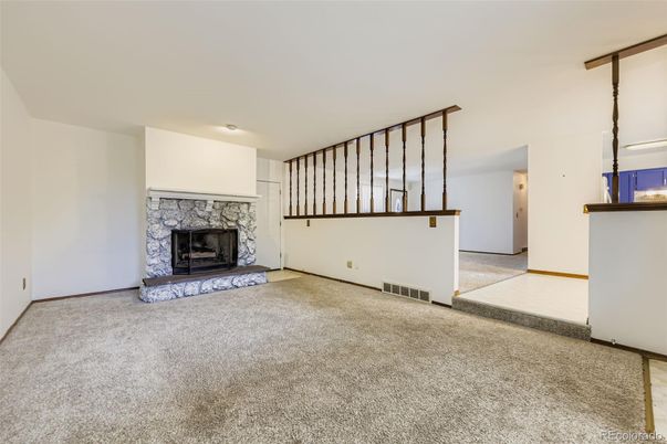 Empty room, Fireplace, Interior