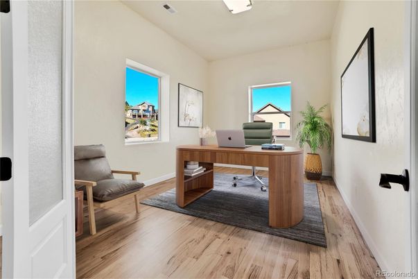 Home Office, Interior, Wood Texture Flooring