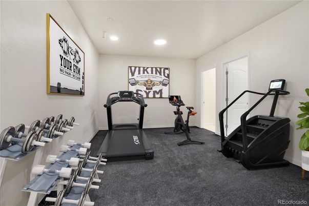 Fitness Equipment, Interior, Recessed Lighting