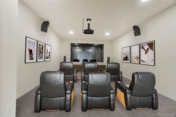 Home Theatre Room, Interior, Projection Screen, Recessed Lighting, Theatre Room