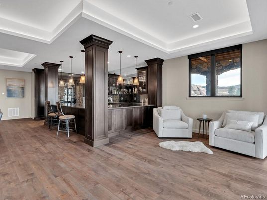 Interior, Pendant Lights, Recessed Lighting, Wood Texture Flooring