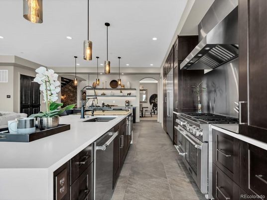 Interior, Kitchen, Pendant Lights, Recessed Lighting, Stainless Steel Appliances