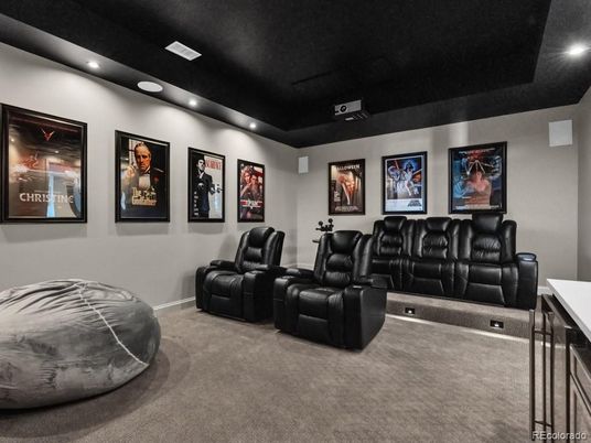 Home Theatre Room, Interior, Recessed Lighting, Theatre Room