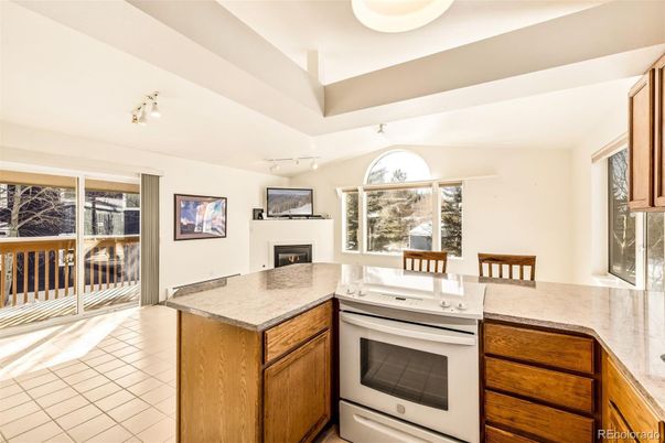 Dining room, Fireplace, Interior, Kitchen, Stainless Steel Appliances