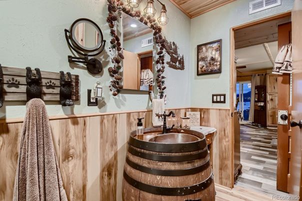 Bathroom, Interior, Wood Texture Flooring