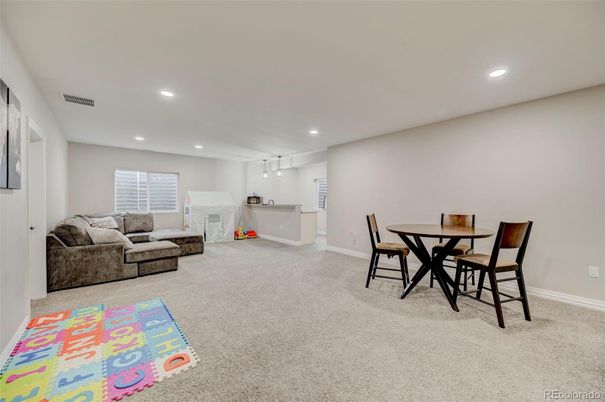 Dining room, Interior, Living room, Pendant Lights, Recessed Lighting