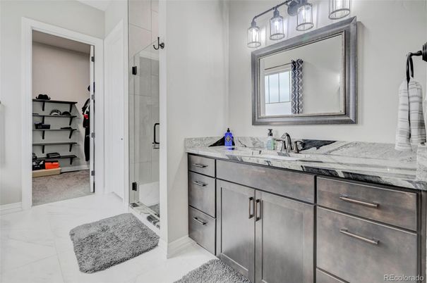 Bathroom, Dual Sink Vanities, Glass Shower, Interior, Walk-in Closets