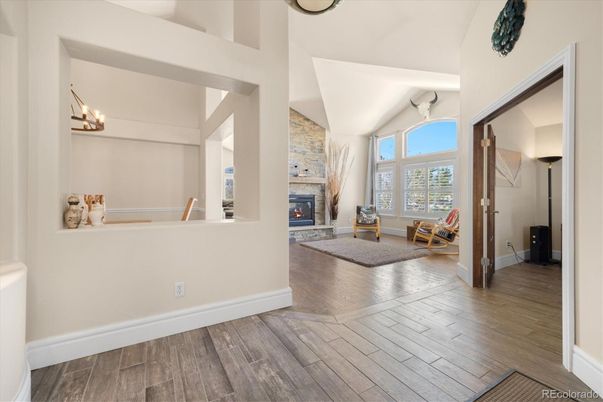 Fireplace, Interior, Wood Texture Flooring