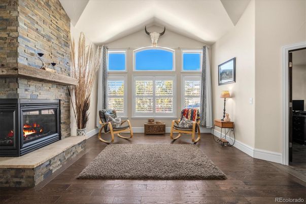 Fireplace, Interior, Wood Texture Flooring