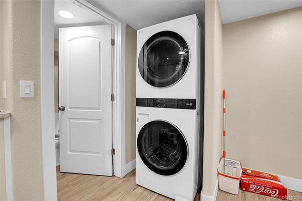 Interior, Recessed Lighting, Utility Closets, Washer, Wood Texture Flooring