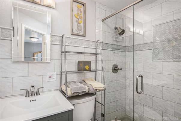 Bathroom, Glass Shower, Interior, Marble Walls