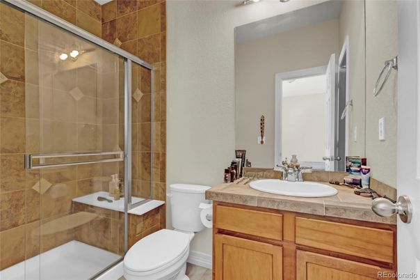 Bathroom, Glass Shower, Interior, Tile Countertops