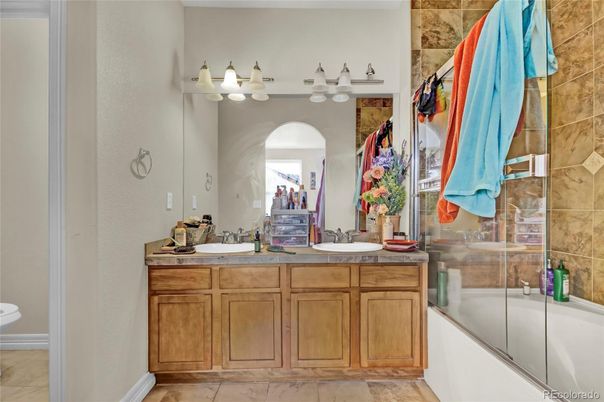 Bathroom, Dual Sink Vanities, Glass Shower, Interior