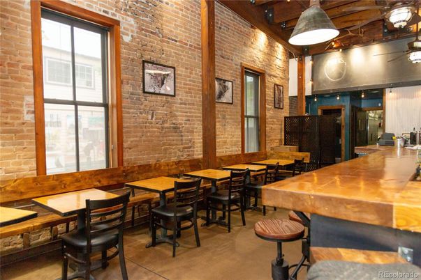 Dining room, Interior, Pendant Lights, Stone Walls