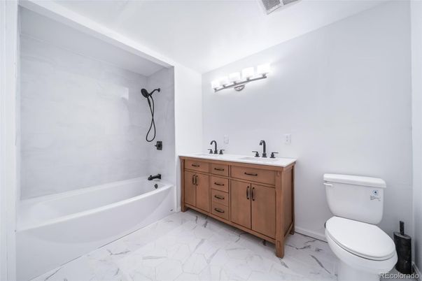 Bathroom, Dual Sink Vanities, Interior, Marble