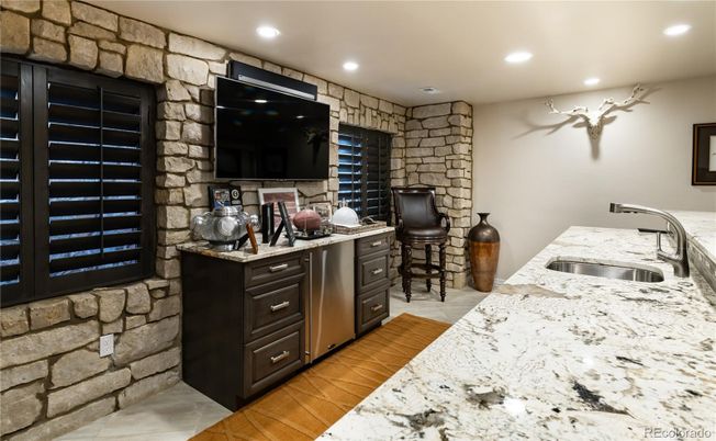 Interior, Recessed Lighting, Stone Walls, Wood Texture Flooring
