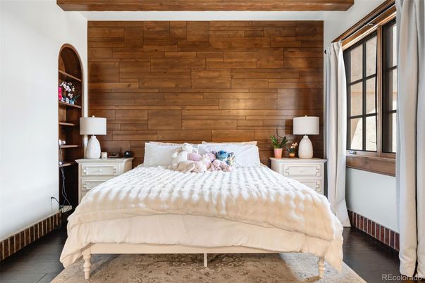 Bedroom, Interior, Wood Texture Flooring, Wooden Walls