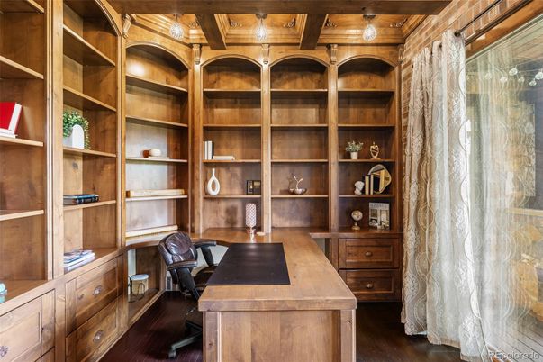 Home Office, Interior, Wooden Beams, Wood Texture Flooring