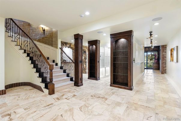 Interior, Recessed Lighting, Stone Walls