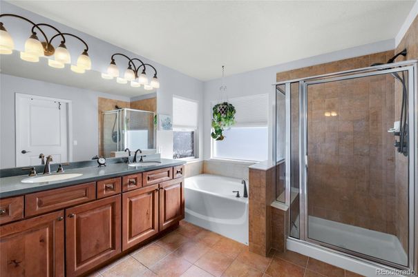 Bathroom, Dual Sink Vanities, Glass Shower, Interior