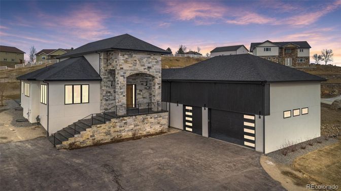 Attached, Detached Garage, Exterior, Facade, French Provincial