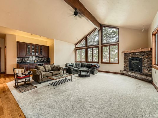 Fireplace, Interior, Living room, Wooden Beams, Wood Texture Flooring