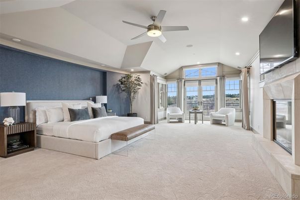 Bedroom, Fireplace, Interior, Recessed Lighting