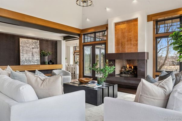 Fireplace, Interior, Living room, Recessed Lighting