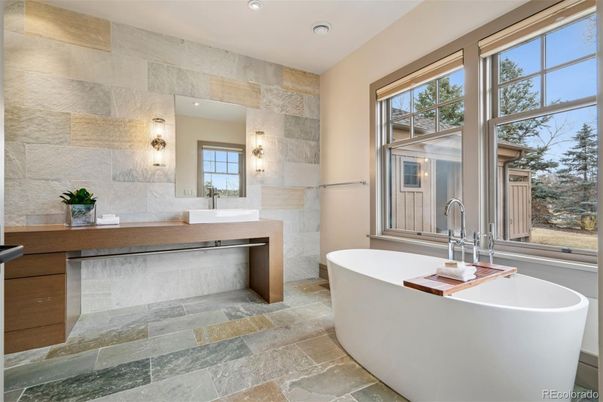 Bathroom, Dual Sink Vanities, Free Standing Baths, Interior, Recessed Lighting