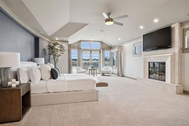 Bedroom, Fireplace, Interior, Recessed Lighting