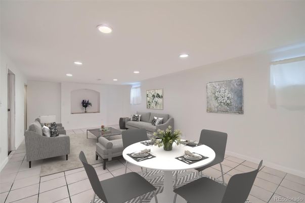 Dining room, Interior, Living room, Recessed Lighting
