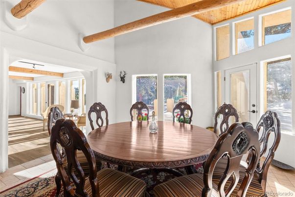 Dining room, Interior, Wooden Beams
