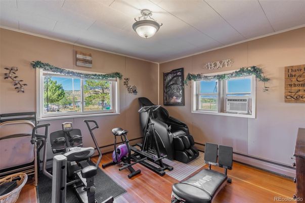Fitness Equipment, Interior, Wood Texture Flooring