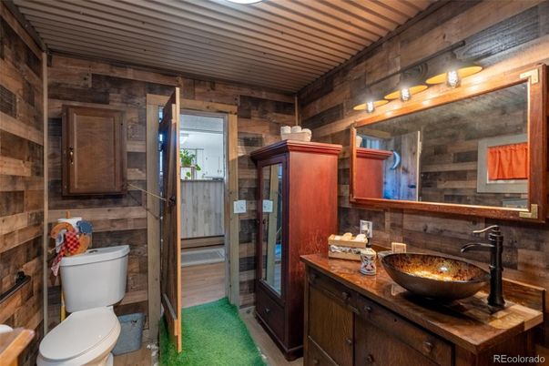 Bathroom, Interior, Wooden Walls