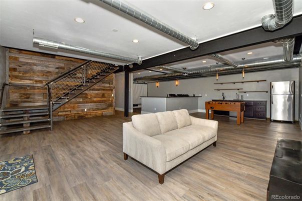 Game Room, Interior, Recessed Lighting, Wood Texture Flooring