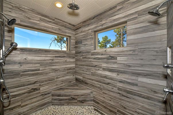 Bathroom, Interior, Recessed Lighting, Wooden Walls