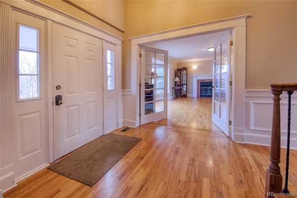 Empty room, Fireplace, Interior, Wood Texture Flooring