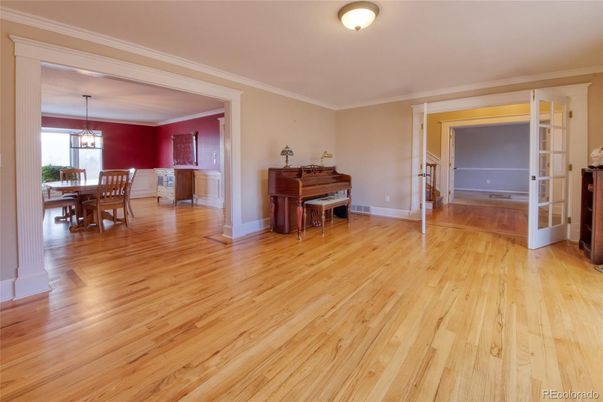 Dining room, Interior, Piano, Wood Texture Flooring