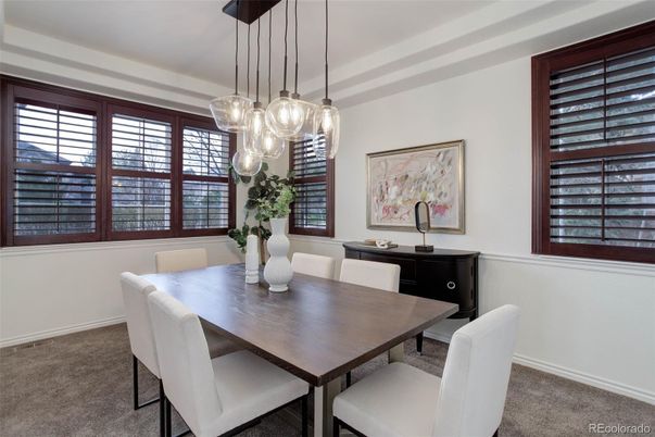 Dining room, Interior, Pendant Lights