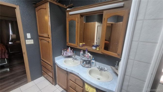 Bathroom, Dual Sink Vanities, Interior, Wood Texture Flooring