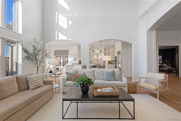 Interior, Kitchen, Living room, Pendant Lights, Recessed Lighting, Stainless Steel Appliances, Wood Texture Flooring
