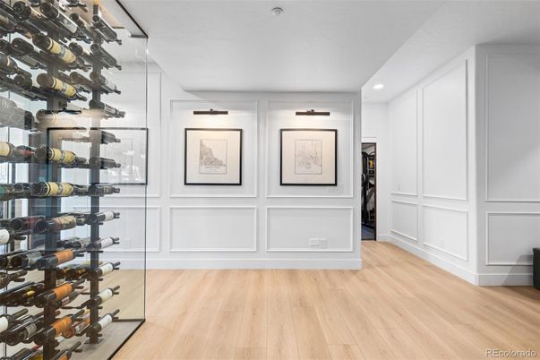 Interior, Recessed Lighting, Wine Storage, Wood Texture Flooring
