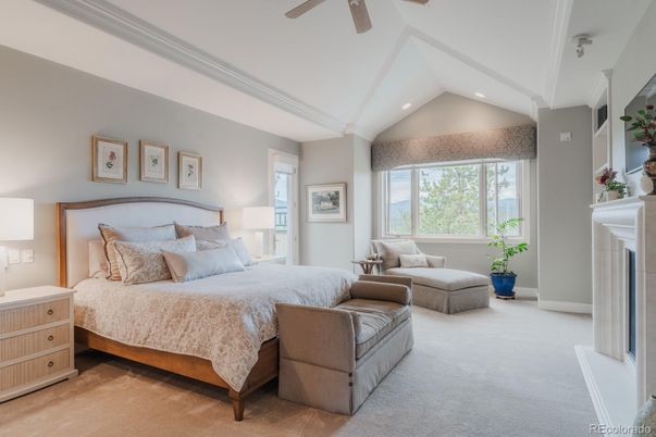 Bedroom, Fireplace, Interior, Recessed Lighting