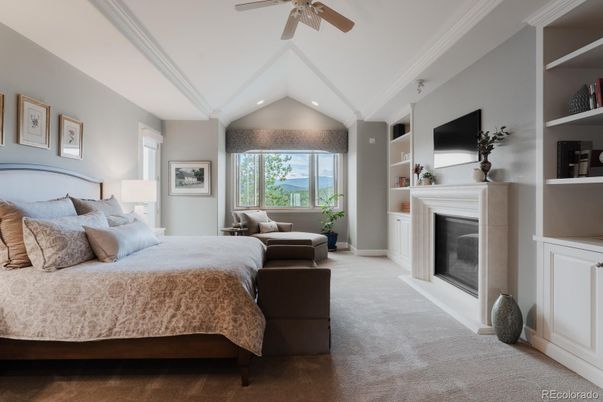 Bedroom, Fireplace, Interior, Recessed Lighting