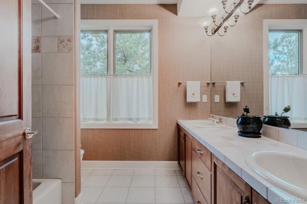 Bathroom, Dual Sink Vanities, Interior, Tile Countertops