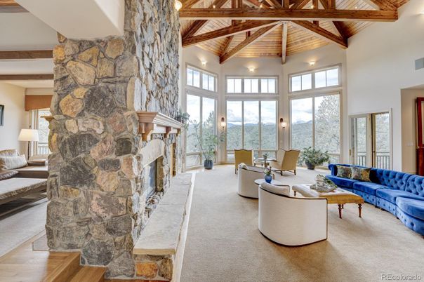 Fireplace, Interior, Living room, Stone Walls, Wooden Beams, Wooden Ceilings