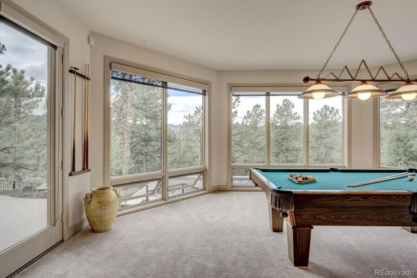 Billiard Table, Game Room, Interior, Pendant Lights