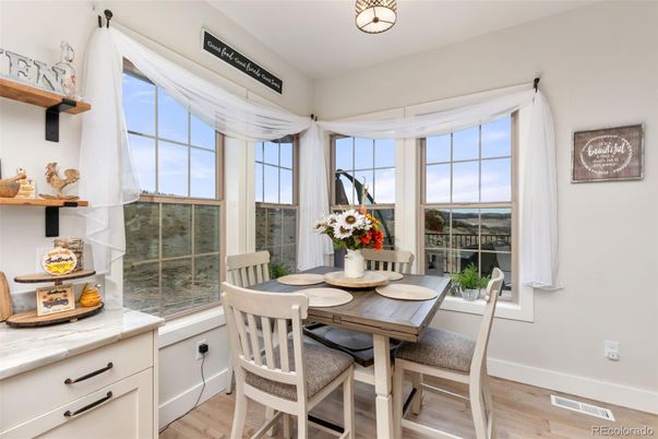 Dining room, Interior, Wood Texture Flooring
