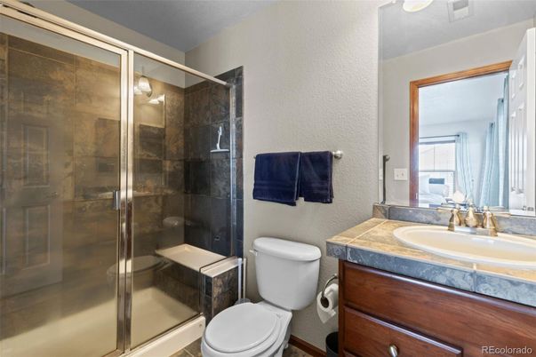 Bathroom, Glass Shower, Interior, Tile Countertops